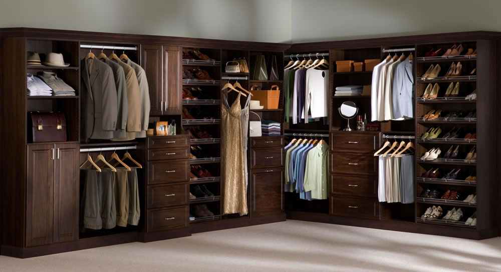 custom wood closet system